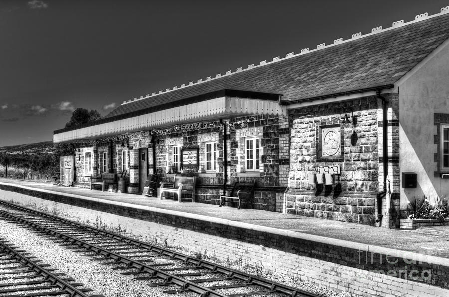 Furnace Sidings Railway Station Mono Photograph by Steve Purnell