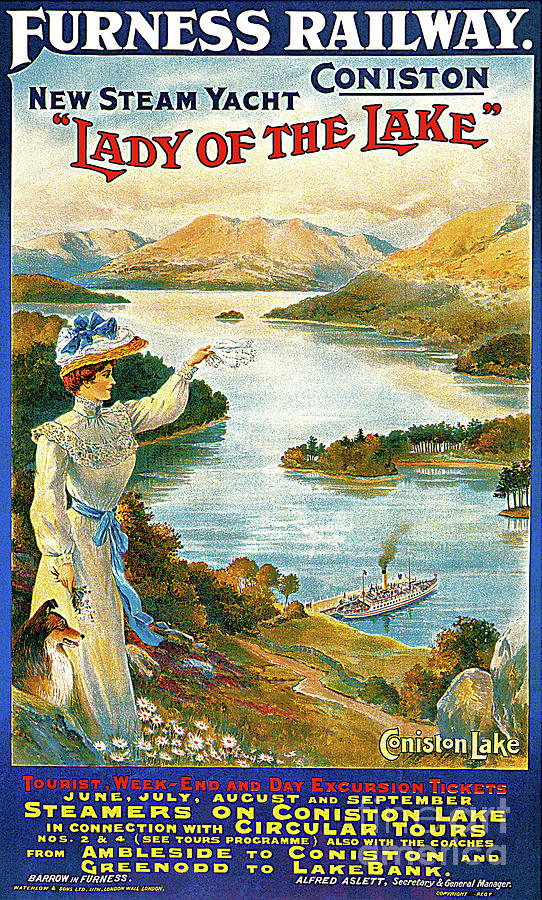 Furness Railway and Lady of the Lake Drawing by Heidi De Leeuw