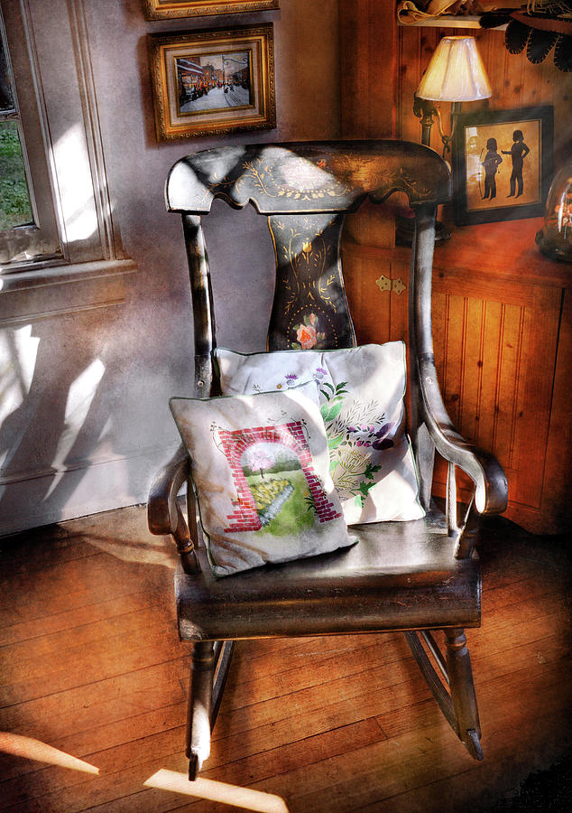 Furniture - Chair - Grannies rocking chair  Photograph by Mike Savad