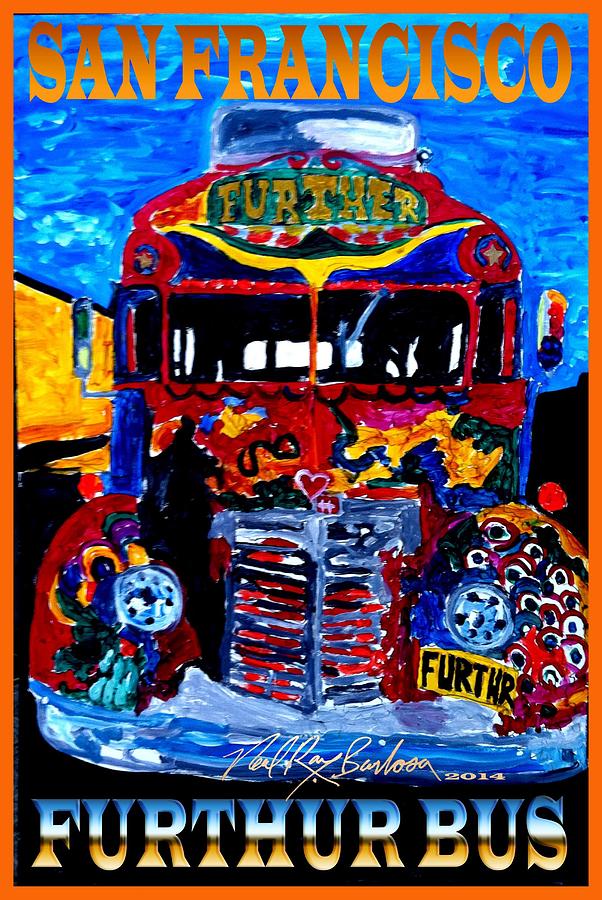 50th anniversary Further bus tour Painting by Neal Barbosa