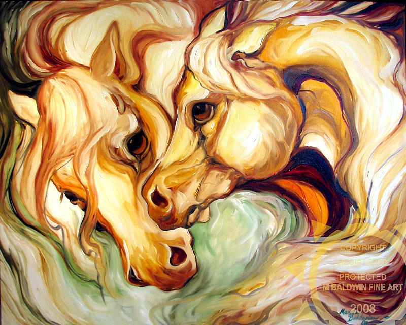 Horse Painting - Fury by Marcia Baldwin