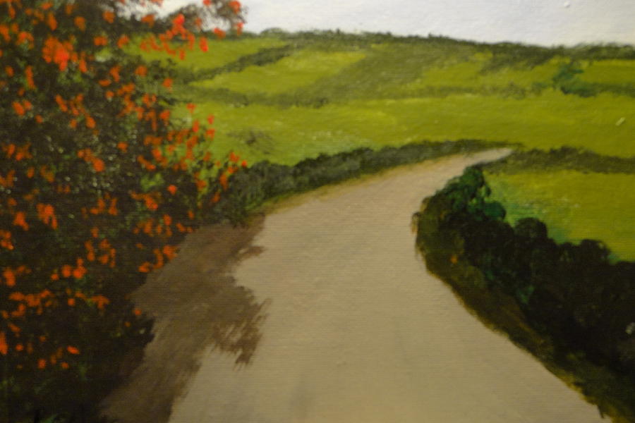 Fuschia Road Painting by Robert Edmanson-Harrison
