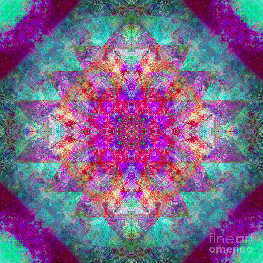 Fushia Sri Yantra Digital Art by Susan Bloom - Fine Art America