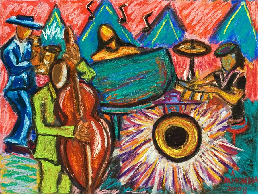 Jazz Painting - Fusion by Albert Almondia