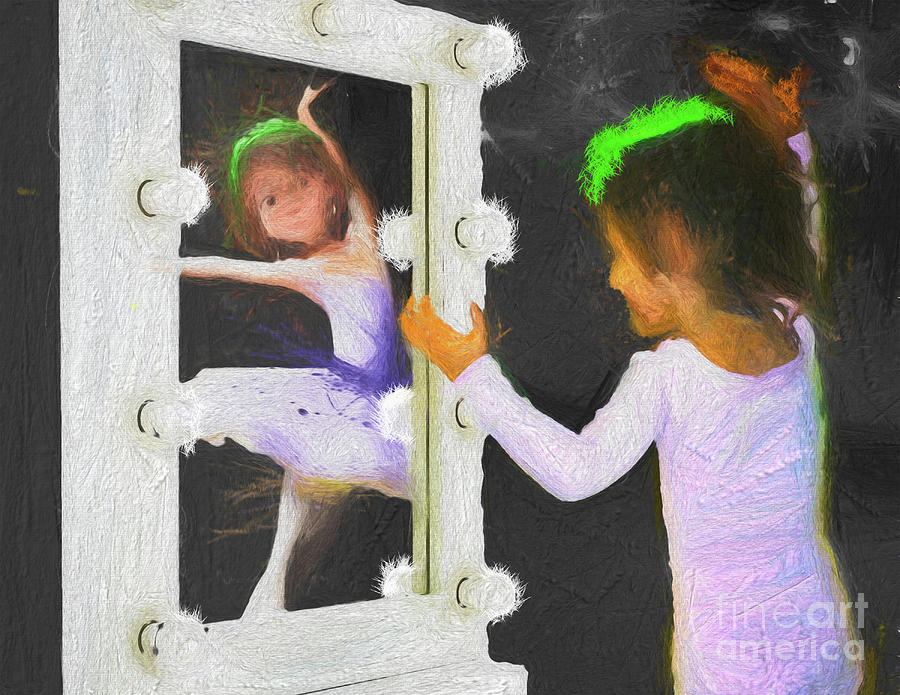 Mirror Digital Art - Future Ballerina by Edelberto Cabrera