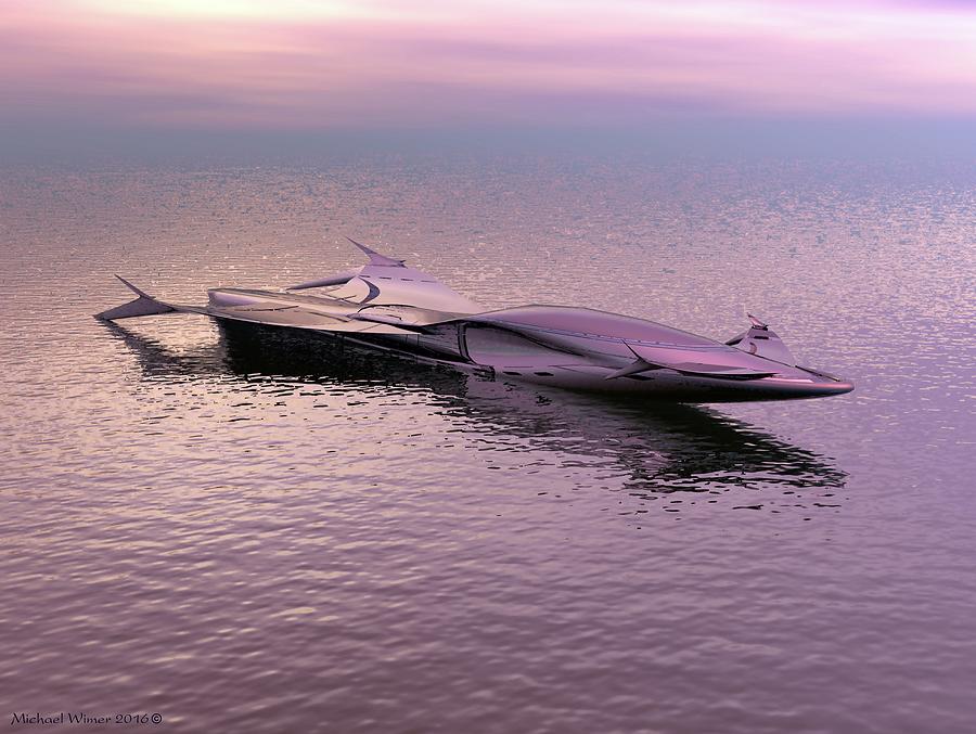 Future Float Plane Digital Art by Michael Wimer