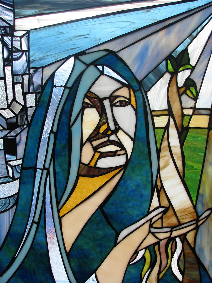 Stain Glass Glass Art - Future Mary by Alicia  LaRue