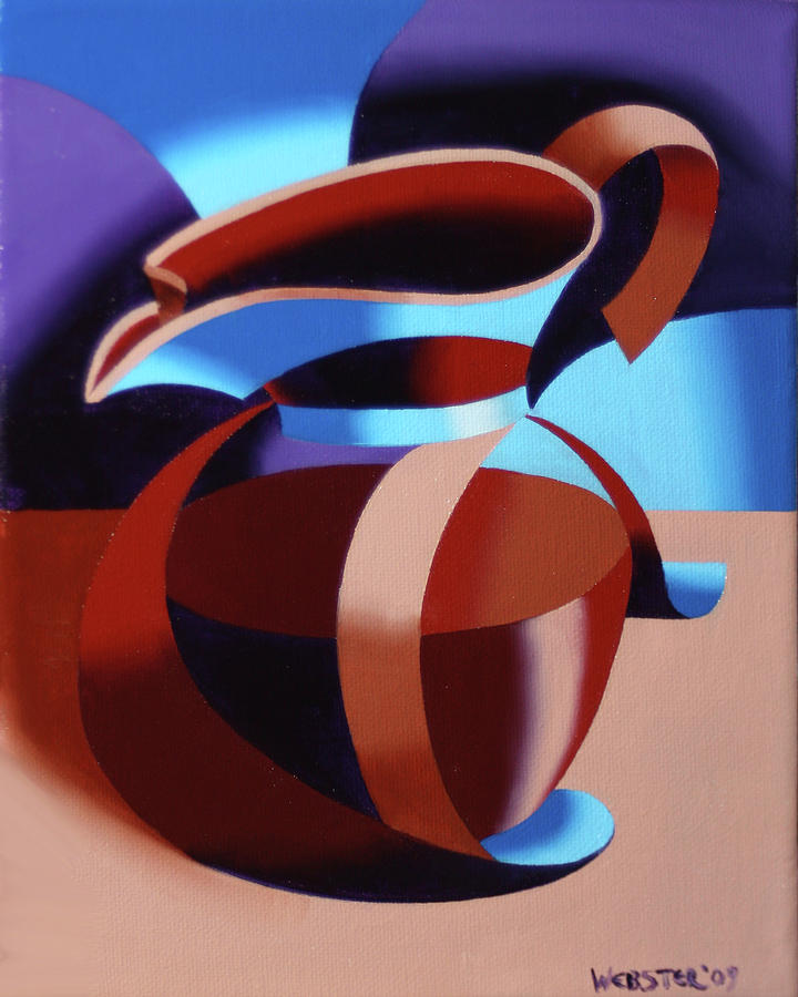 Futurist Coffee Pot Oil Painting Painting by Mark Webster