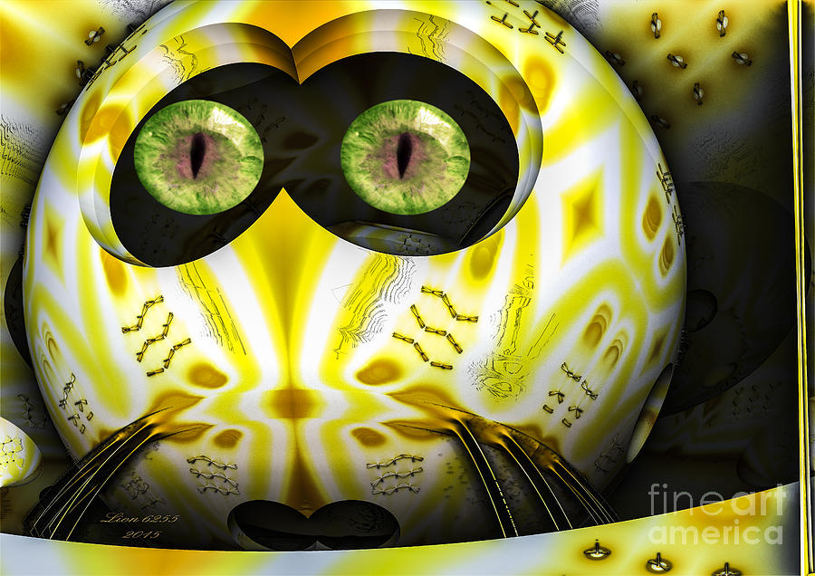 Abstract Digital Art - Futuristic Mr. Pac Man by Melissa Messick