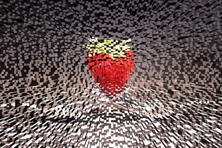 Futuristic Strawberry Photograph by Clare Bevan