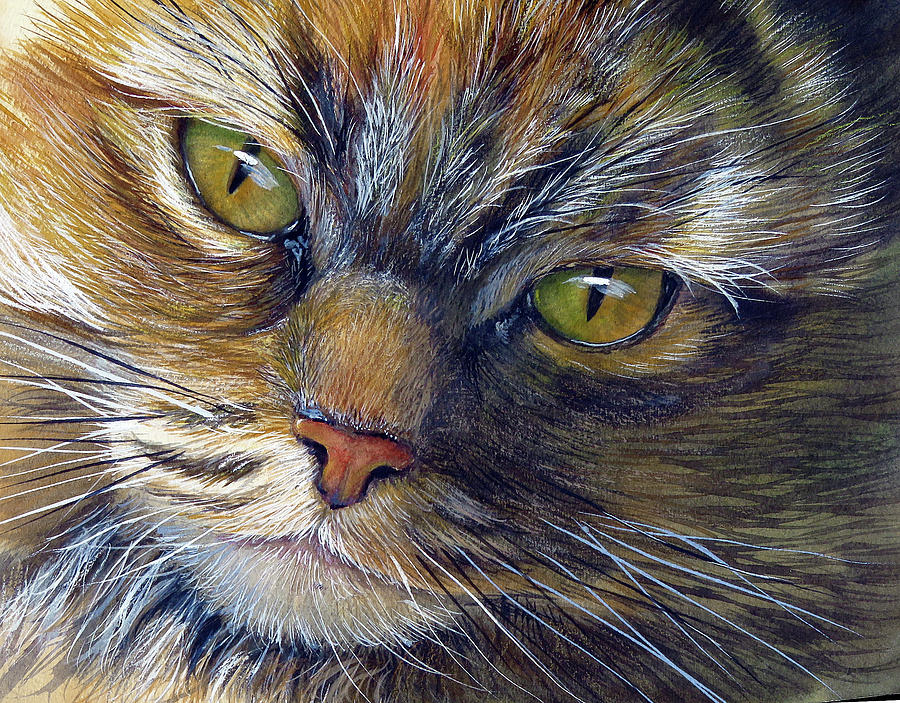 Fuzzicat Painting by Cheryl Johnson | Fine Art America