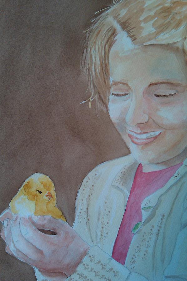 Fuzzy Chick Painting by Caryl J Bohn