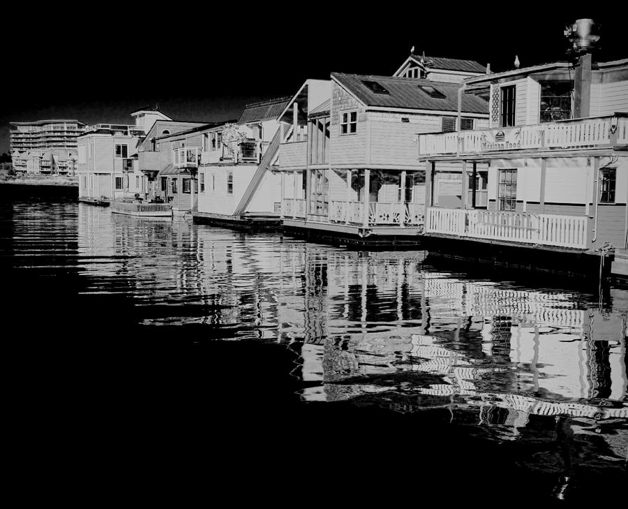 Fishermans Wharf - bw Photograph by Marilyn Wilson