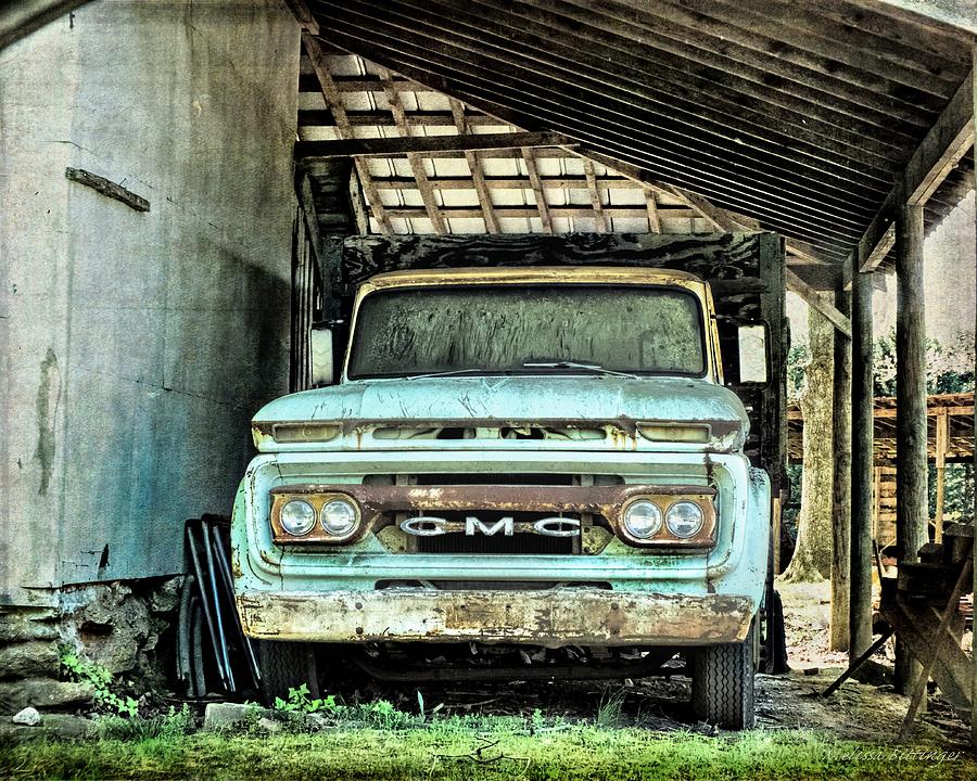 G M C Old Truck in the Shade, Americana Photograph by Melissa Bittinger