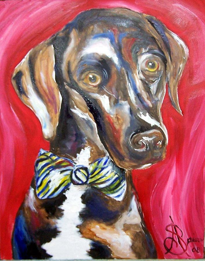 Dog Painting - Gabe COMMISSIONED PIECE Sold by Amanda Sanford