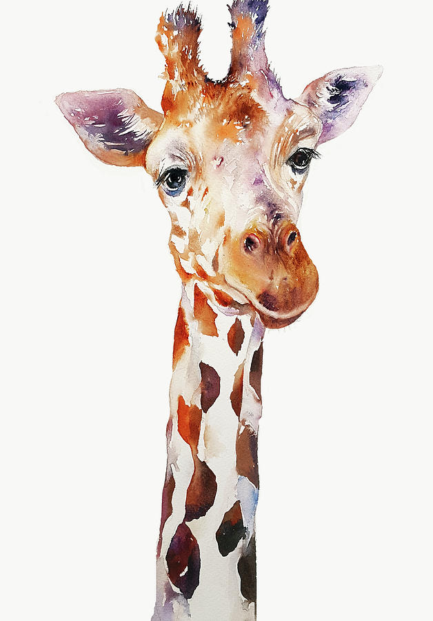 Gabe the Giraffe Painting by Arti Chauhan