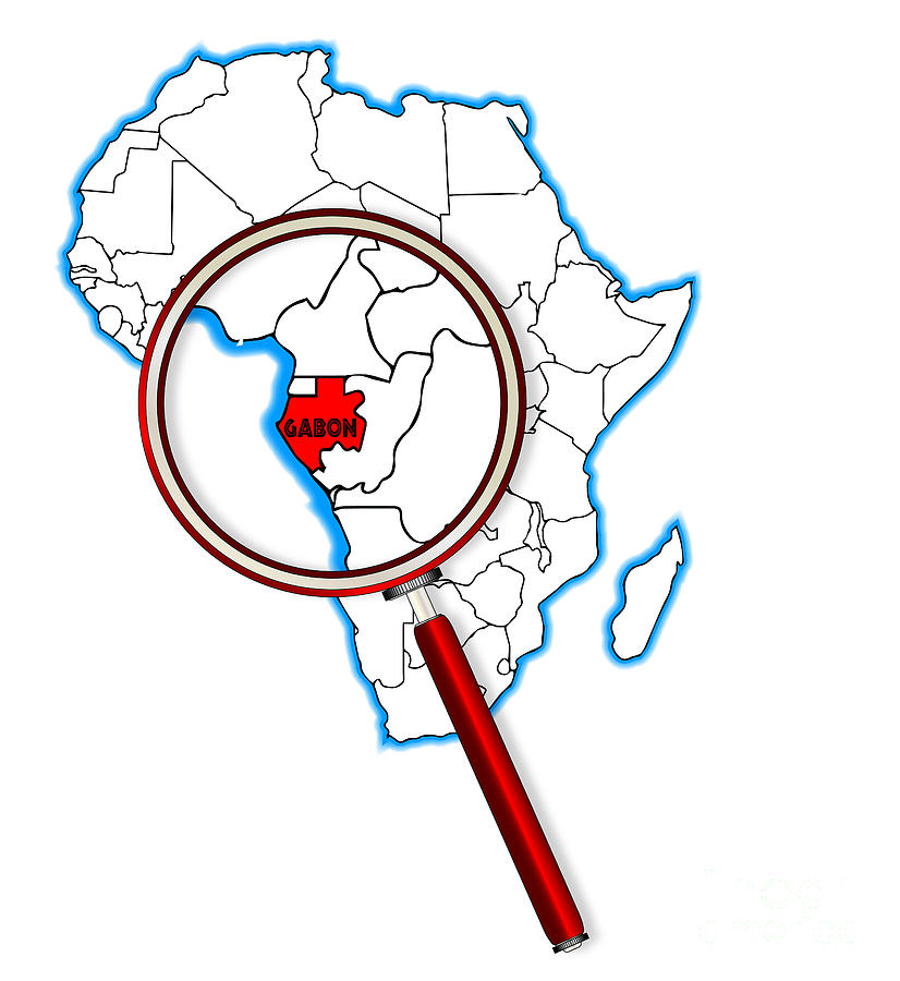 Gabon Under A Magnifying Glass Digital Art by Bigalbaloo Stock - Fine ...