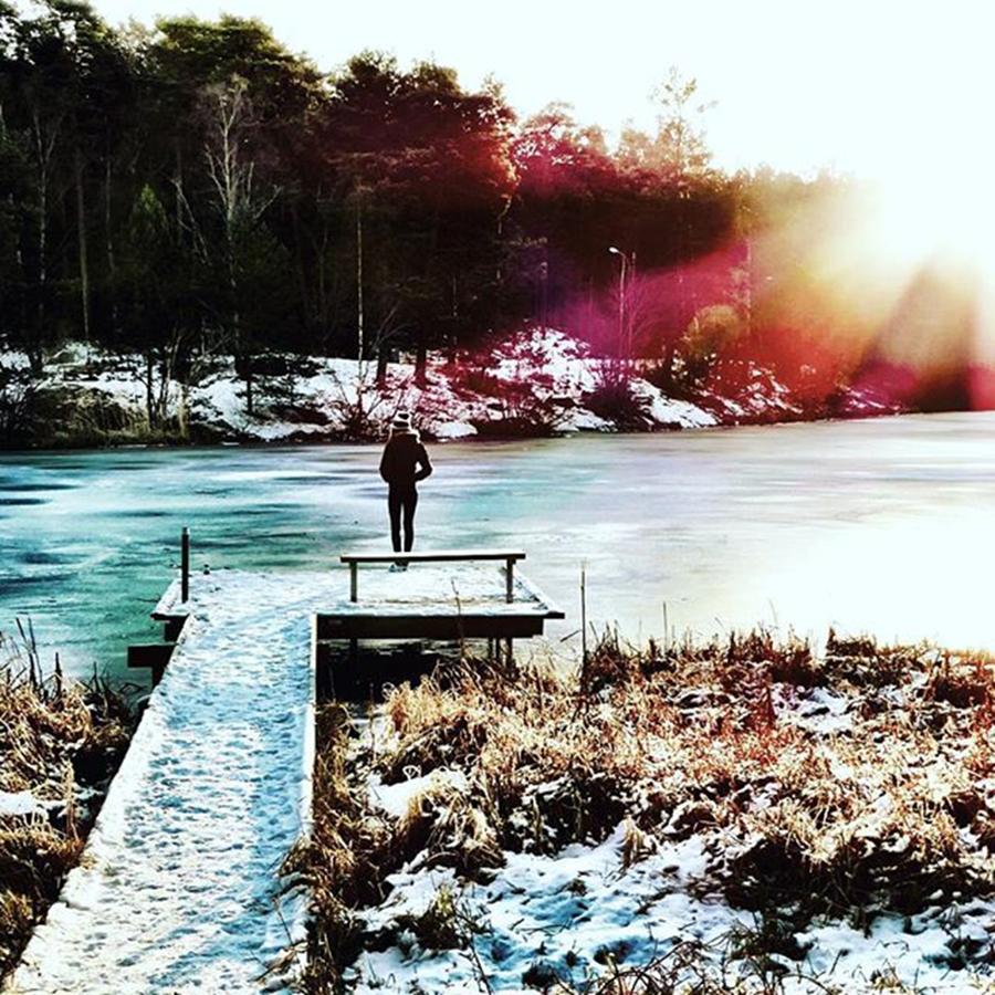 Wintersun Photograph - Gabriella By The Frozen Lake Last Day by Neodrax M W