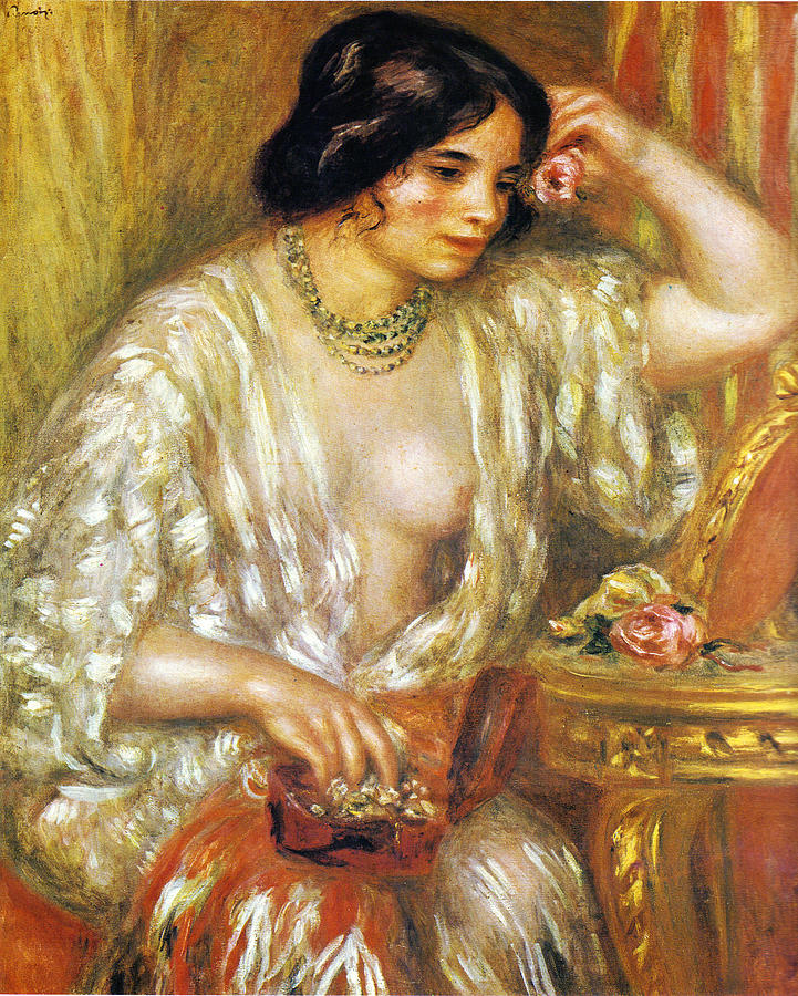Gabrielle aux Bijoux Painting by Pierre-Auguste Renoir
