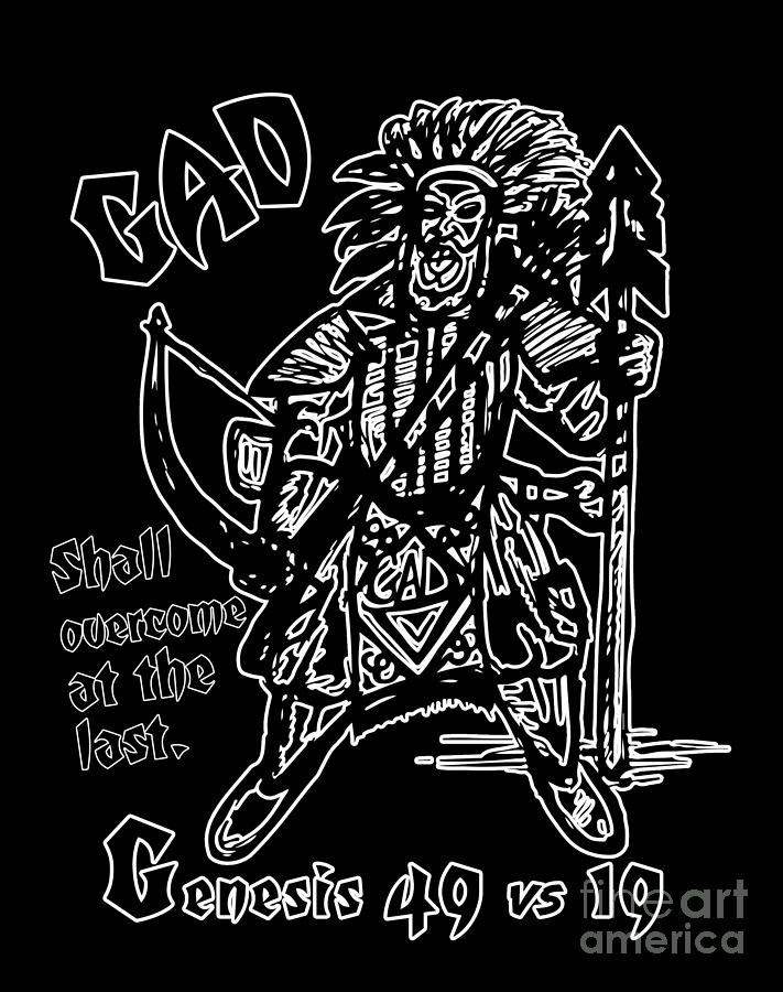 Native Indians Digital Art - Gad At The Last-White Trim by Robert Watson Native Indians Digital Art - Gad At The Last-White Trim by Robert Watson