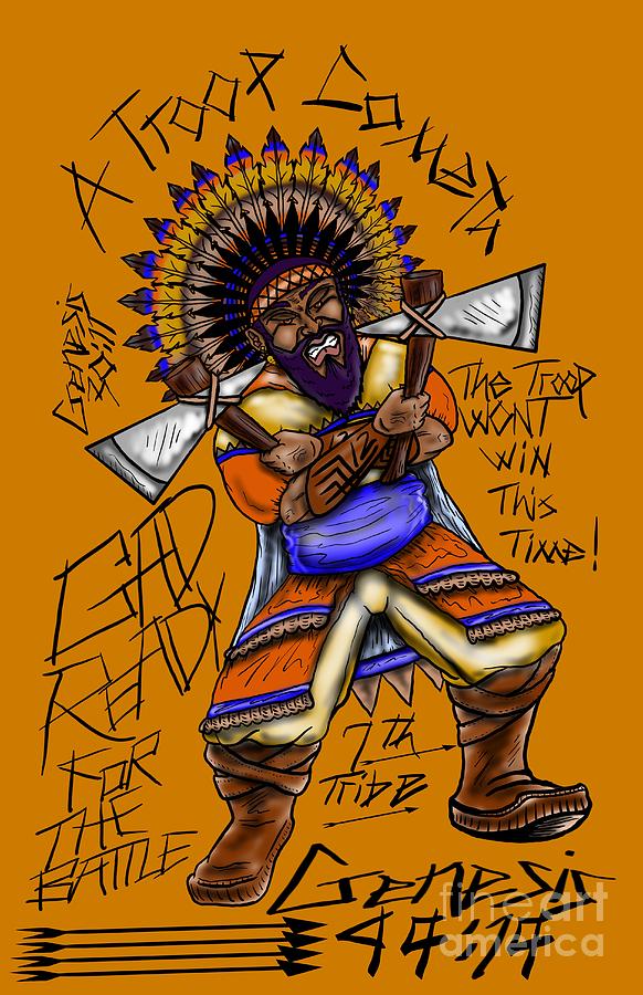 12 Tribes Of Israel Digital Art - Gad Ready For The Battle by Robert Watson 12 Tribes Of Israel Digital Art - Gad Ready For The Battle by Robert Watson