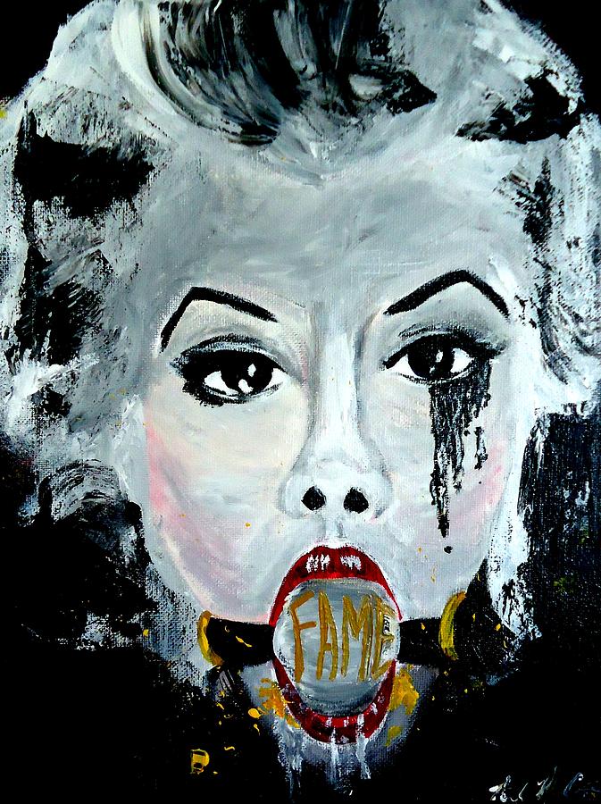 Marilyn Monroe Painting - Gagged by Fame by Nick Mantlo-Coots