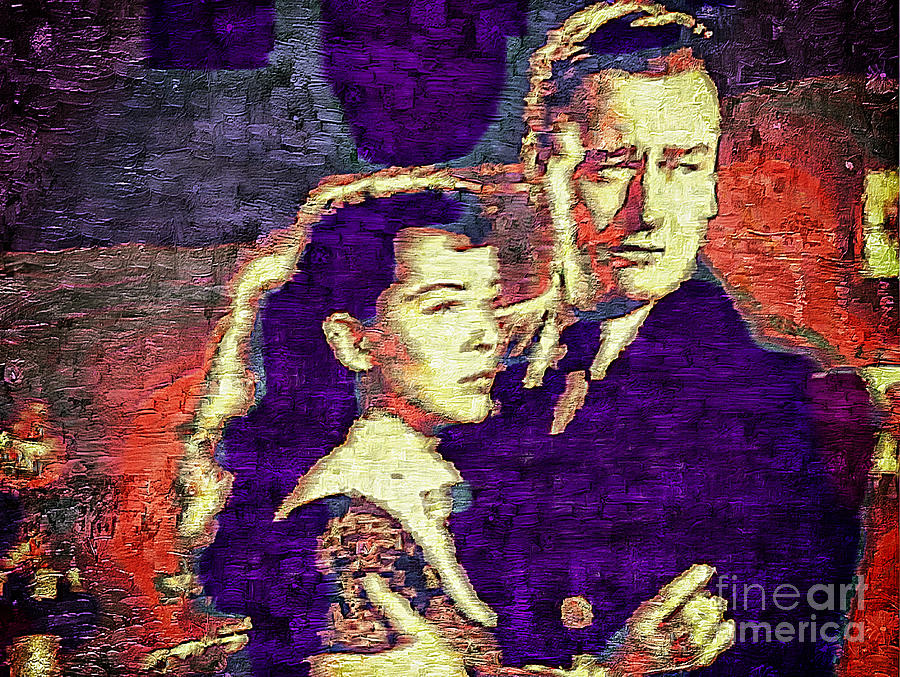 Gail Russell And John Wayne - Vintage Painting Painting by Ian Gledhill