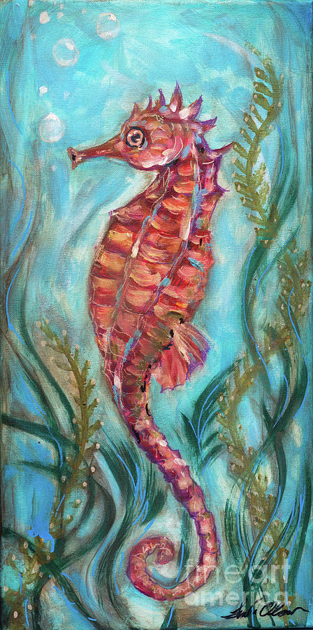 Gailo Seahorse Painting by Linda Olsen - Fine Art America