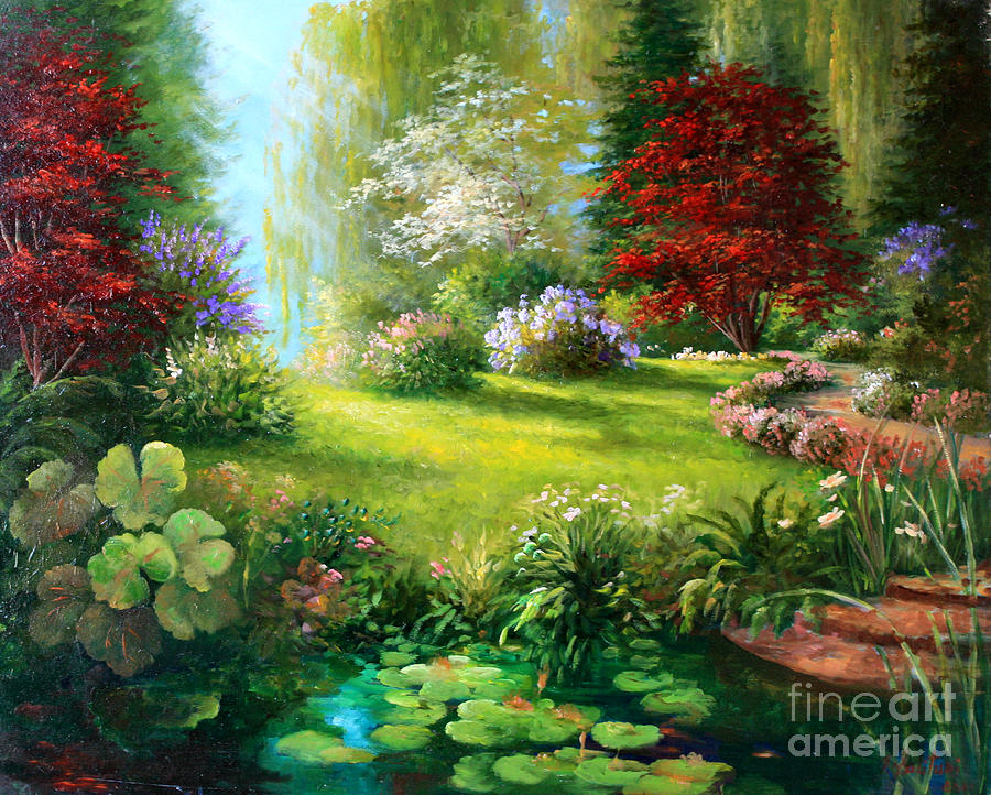 Flower Painting - Gails Garden by Gail Salituri