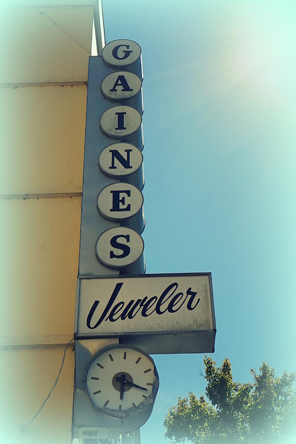 Gaines Jewelry Sign Photograph by Laurie Perry