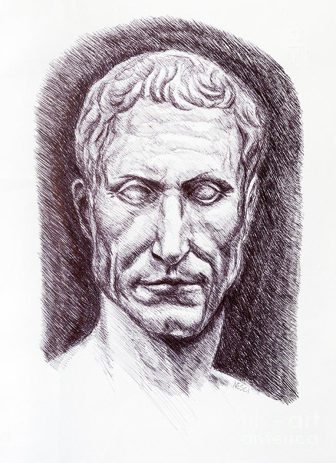 Gaius Julius Caesar Drawing by Alessandro Nesci Fine Art America