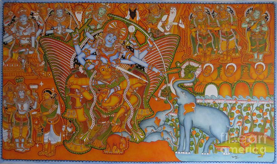 Gajendra Moksham Painting By Anil Kariseril - Fine Art America