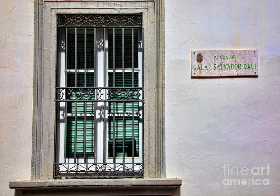 Gala Salvador Dali Window Paint  Photograph by Chuck Kuhn