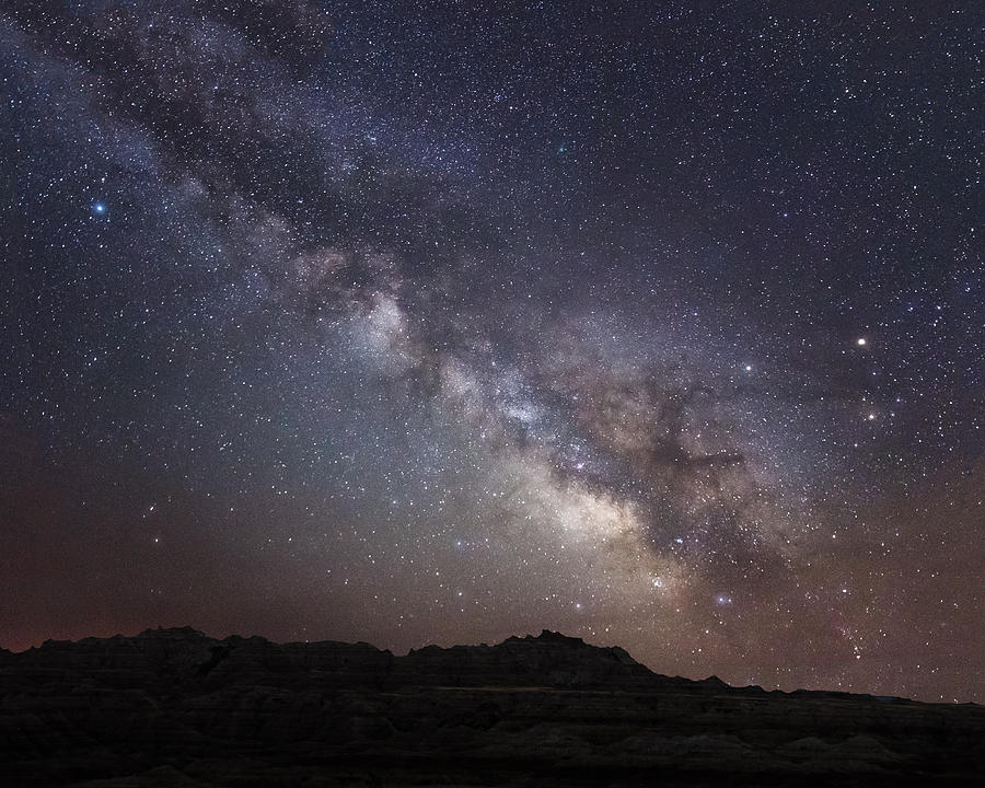 Galactic Light On Badlands National Park Photograph by Greni Graph