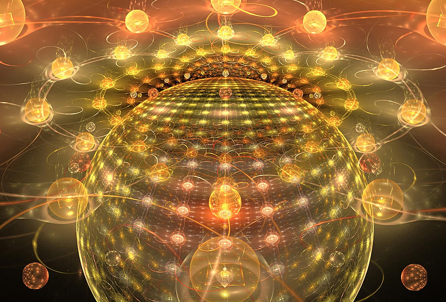 Galactic Mirror Ball II Digital Art by Richard Ortolano