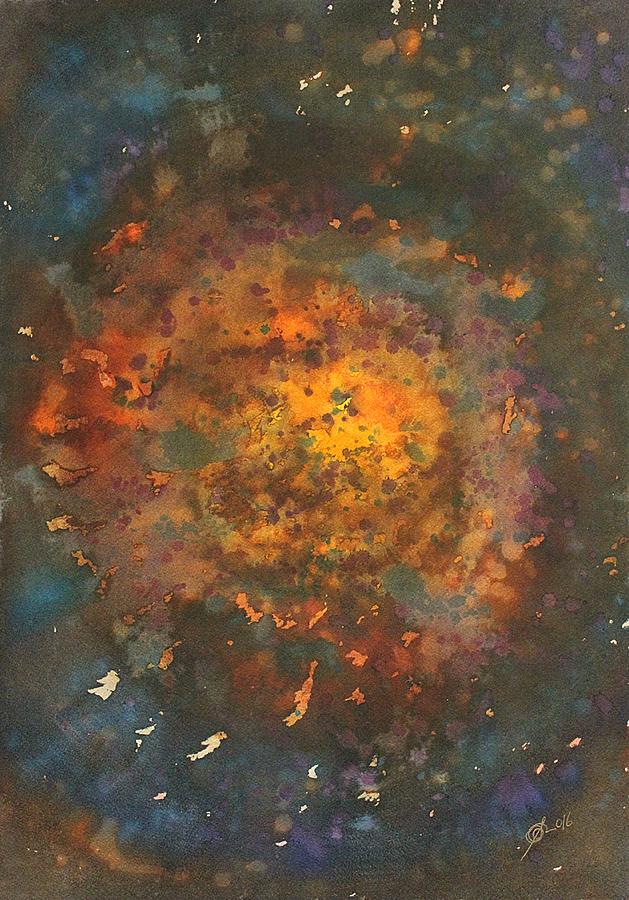 Galactica original painting Painting by Sol Luckman