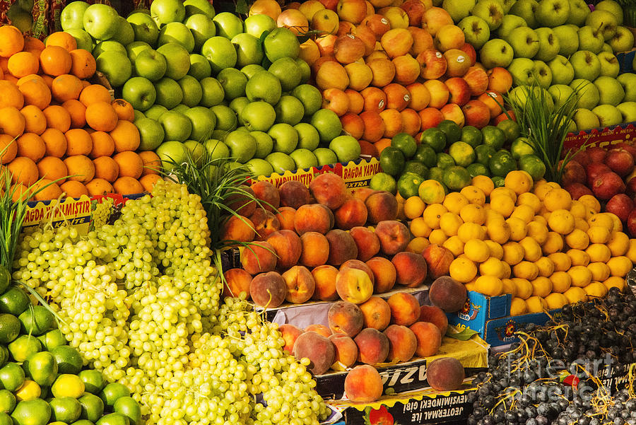 Galata Fruit Stall Photograph by Bob Phillips | Fine Art America