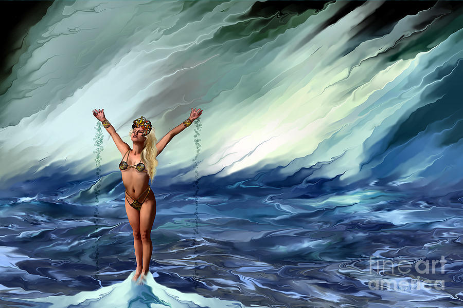 Galatea - Birth of a Sea Nymph Painting by Corey Ford