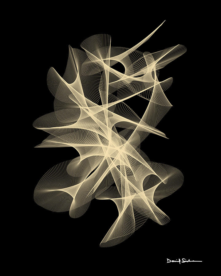 Abstract Digital Art - Galaxies Entwined by Dan Sisken