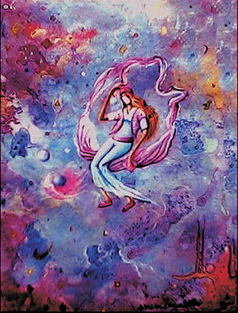 Galaxy Painting by Alireza Vataniman