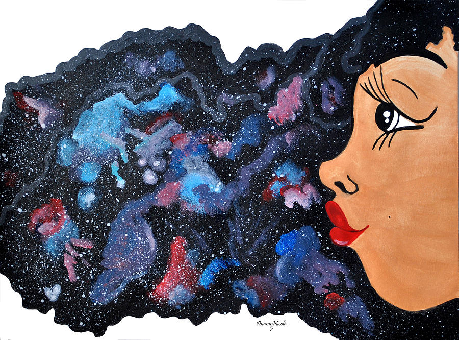 Space Painting - Galaxy  by Diamin Nicole