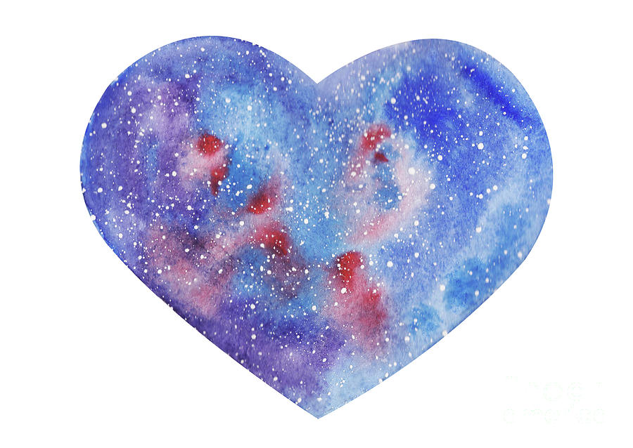 Galaxy heart for valentines card Drawing by Alina Fedorchuk - Fine Art ...