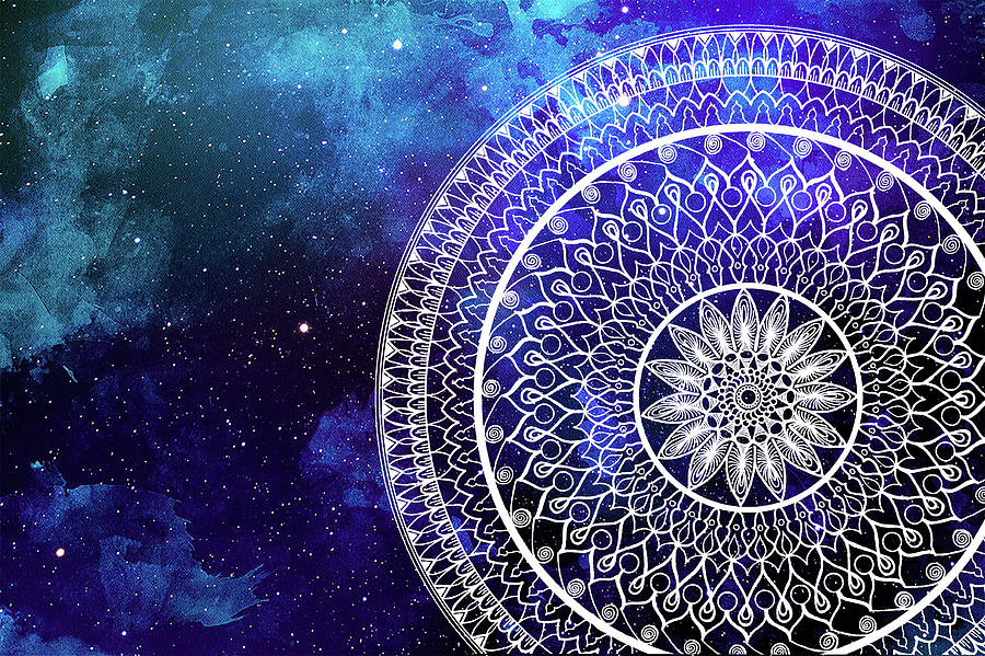 Mandala Digital Art - Galaxy Mandala by Anmol Jauher