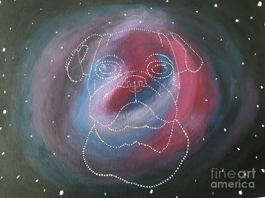 Galaxy Pug Painting by Purely Pugs Design - Fine Art America