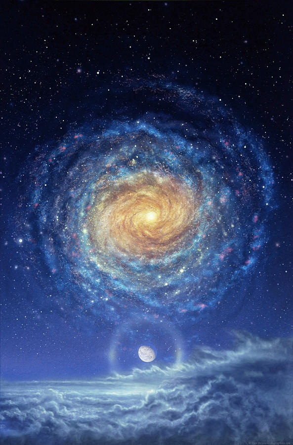 Galaxy Rising Painting by Don Dixon