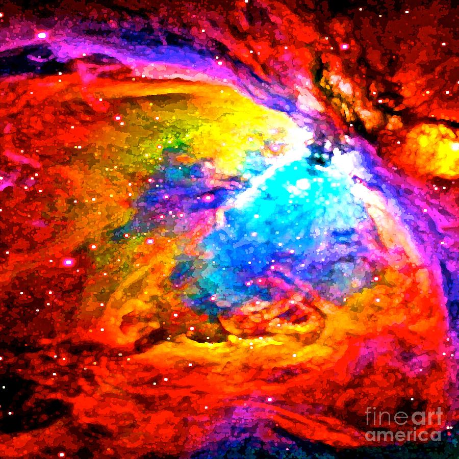 Galaxy Painting by Saundra Myles