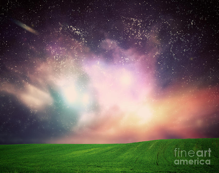 Space Photograph - Galaxy space sky by Michal Bednarek