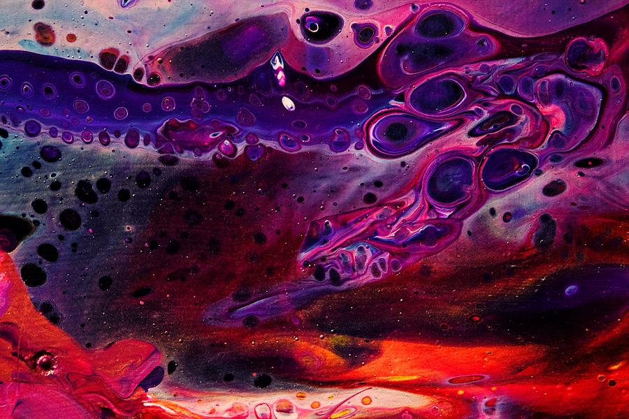 Purple Painting - Galaxy by Valerie Dauce