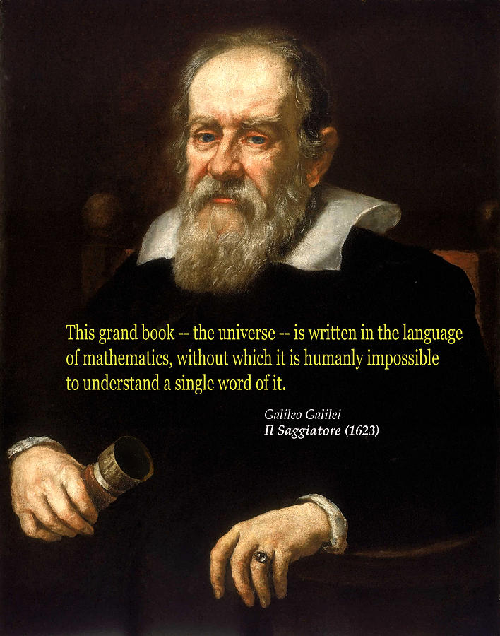 Galileo on Mathematics Photograph by C H Apperson