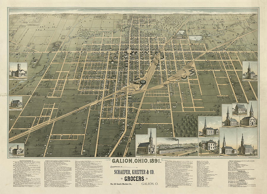 Galion, Ohio, 1891 Mixed Media by Buckingham - Fine Art America